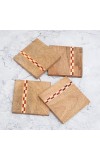 Modern Premium Quality Wooden Coasters - Pack of 4