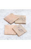 Adorable Pattern Wooden Coasters for Decor - Pack of 4