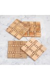 Beautiful Pattern Modern Wooden Coasters - Pack of 4