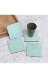Decorative Handmade Wooden Coasters for Decor - Pack of 4