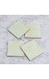 Beautiful Pattern Wooden Coasters for Decor - Pack of 4
