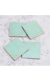 Handmade Sky Blue Pattern Wooden Coasters - Pack of 4