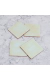 Premium Square Shaped Wooden Coasters - Pack of 4