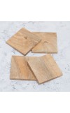 Square Shaped Decorative Wooden Coasters - Pack of 4