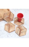 High-Quality Hexagon Shaped Wooden Coasters - Pack of 4