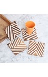 Modern Handcrafted Wooden Coasters - Pack of 4