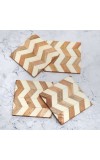Decorative Handcrafted Wooden Coasters - Pack of 4