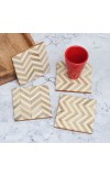 Square Shaped Wooden Coasters - Pack of 4