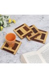 Handmade Square Wooden Coasters - Pack of 4